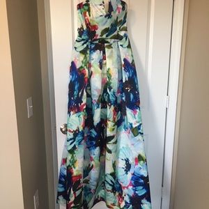 Parker Strapless Floral Dress